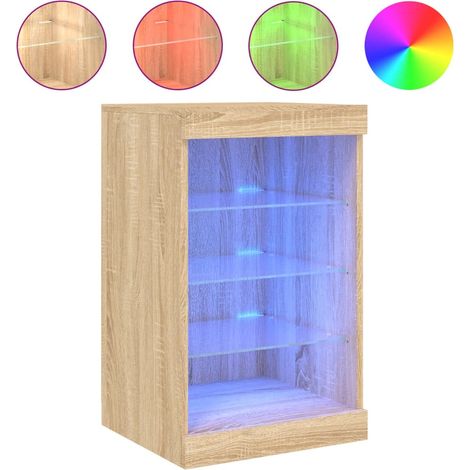 Buffet avec lumières LED chêne sonoma 41x37x67 (1/5)