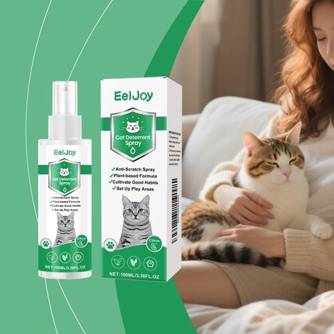 Spray répulsif pour chats, pour l'intérieur et l'extérieur. Repousse les chats, les empêche de monter sur les lits et de faire leurs besoins dans la litière. Spray portable - 100 ml -- BIEMMEDUE (1/5)