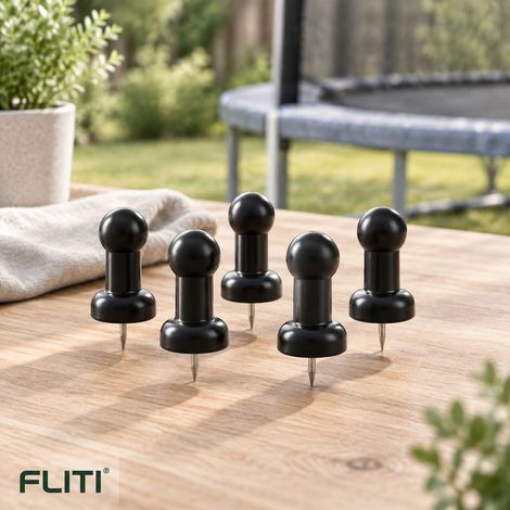 Lot de 6 embouts poteau Ø25mm en plastique robuste, protection antirouille cadre lit fer et trampoline, usage extérieur (1/5)