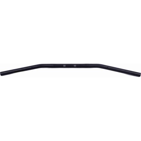 Eosnow Guidon plat modifié pour moto rétro en alliage d'aluminium de 22 mm de diamètre (noir mat) (1/5)