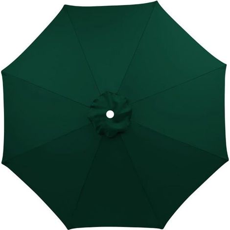 1PCS Auvent rechange parasol-Vert foncé,3.0m,6 baleines tissu étanche jardin piscine Aucunely