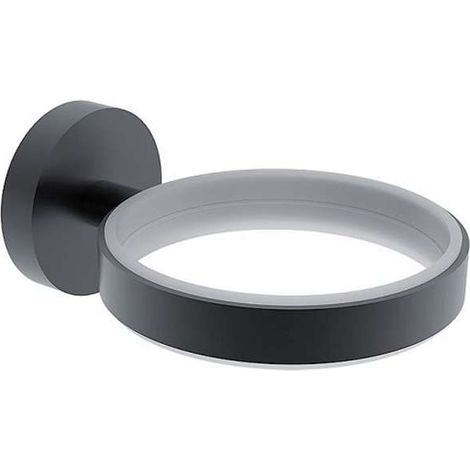 Nimco Unix - Soporte para escobilla de inodoro, negro mate UNC 13094X-90