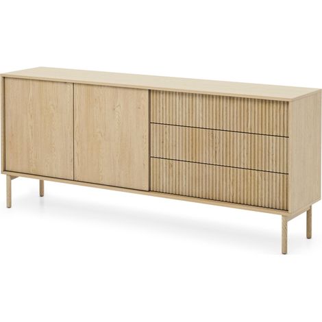Selsey Tavo - Sideboard 3-türig, 3 Schubladen, Cremona Eiche, 187 cm