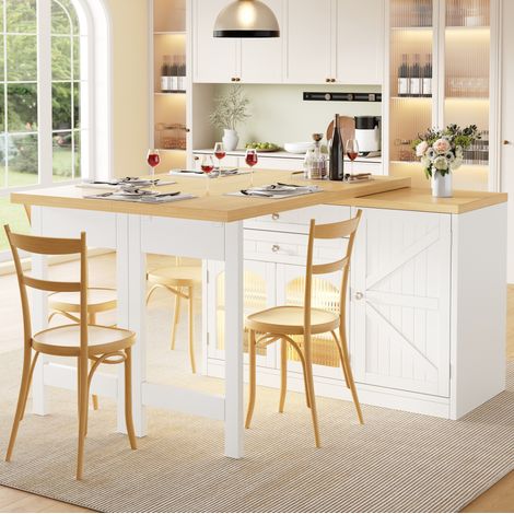 Tavolo allungabile cucina con mobile MDF 120-194 cm OKMYHOME (1/5)