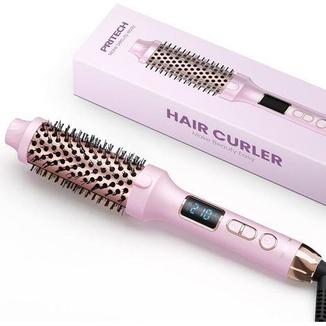 Thermal Brush, 38mm Thermal Brush, Heated Ionic Curling Brush Makes Hair Smoother, 5 Temperature Levels, Curling Iron, Hot Styling, Volumetric Brush (1/5)