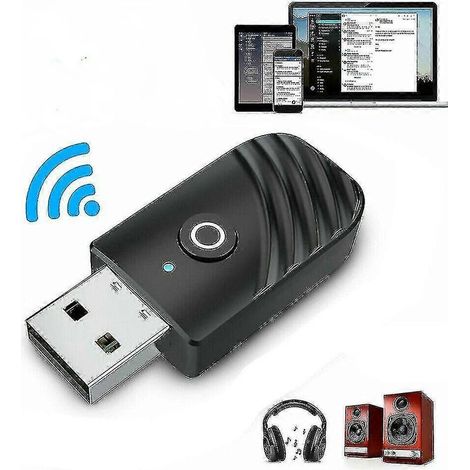 Adaptateur 3-en-1 émetteur-récepteur audio Bluetooth 5.0 USB sans fil, compatible PC, TV et voiture - MXBC (1/5)