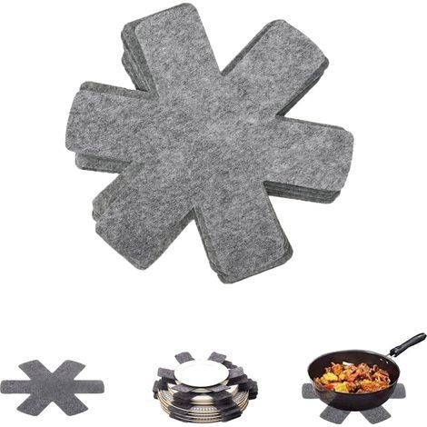 Lot de 10 protège-poêles en Feutre (26 cm) – Dessous de Plat antidérapants pour poêles Tefal/WMF/Elo – Ustensiles de Cuisine pour protéger Les Meubles et Prolonger la durée de Vie de la poêle (1/5)