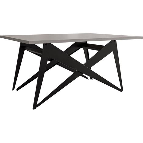 Mesa de centro convertible Oswego 150, Grafito + Negro, 45x70x90cm, Diámetro: 0, Aglomerado laminado, Angular