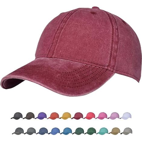 Casquettes de baseball vintage en coton lavé, non structurées, profil bas, ajustables, style « dad hat », pour hommes et femmes, tailles S à XXL (1/5)
