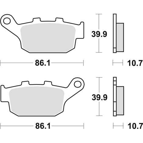 Pastillas de freno TRW ZF KH140 orgánicas para Honda XLV Transalp 91-13, XRV 750 Africa Twin 90-03, NX 650 Dominator 88-94, Suzuki XF 650 97-02, Yamaha XJ6 09-12, traseras.