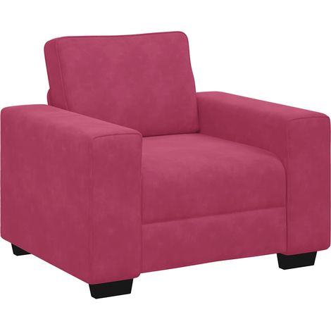 vidaXL Divano Sedia Rosso Vino 60 cm Velluto (1/5)