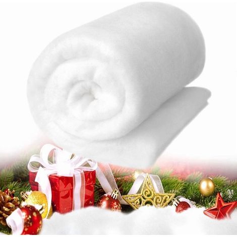 Couverture De Neige Artificielle - 80 X 240 Cm - Pour Décoration De Village De Noël Et Pied D'Arbre De Noël - 1 Pièce (1/5)