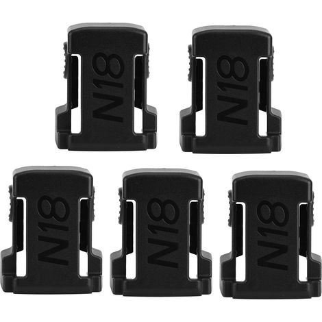 5Pcs Support de Batterie Noir, Rack pour Milwaukee M18 18V, Lot de Fixations de Pile, Accessoires de Montage