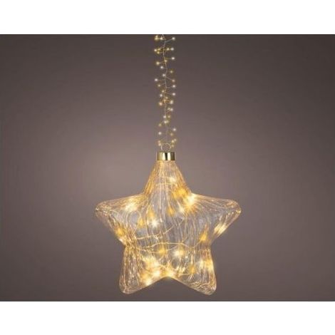 Kaemingk 8720725476455 Stella 70 Microled D.20 Luce Calda 70 micro LED effetto lampeggiante alimentazione a batteria colore Bianco