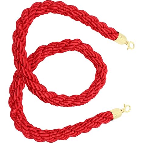 Corde de barrière rouge GARVALON de 1 5 m avec crochet (1/5)