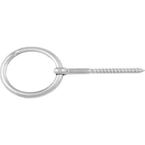 VITE PER LEGNO CON ANELLO INOX 6x60 mm (Ø 6 mm) Q.TA 10