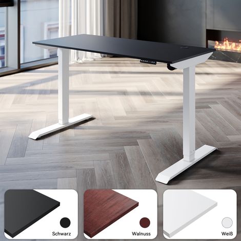 SONNI Tischplatte für höhenverstellbaren elektrischen Schreibtisch 120 x 60 cm Schwarz (1/4)