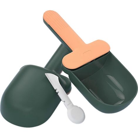 Cuillère à croquettes pour animaux, forme mignonne de glace, grande capacité, de qualité alimentaire, avec clip de fermeture pour croquettes D (1/2)