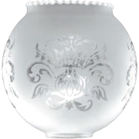 Tulipa de cristal bola dos bocas mate 16cm boca 5,3cm (1/2)