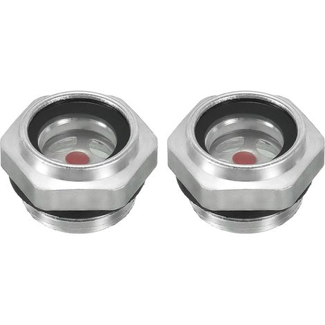 Air Compresseur Huile Vue Verre, 2 Paquet M201.5 Mâle Filetage Aluminium Alliage Huile Liquide Niveau Jauge Air Compresseur Pièces avec O-anneau (1/5)