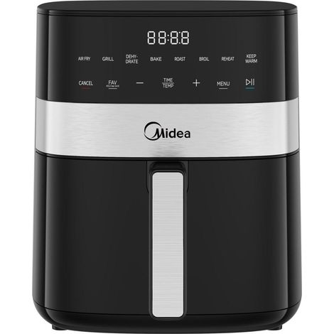 Midea MF-CN65E Heißluftfritteuse Schwarz 6,5 Liter Leistung 1700 W