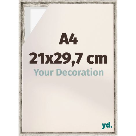 Your Decoration - Cadre flottant - Blanc Vintage - Cadre en caisse américaine pour toile sur chassis - MDF - Lyon (1/5)