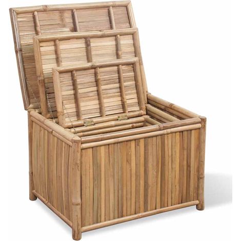 Maison Exclusive - Scatole Portaoggetti Set 3 pz in Bambù (1/5)