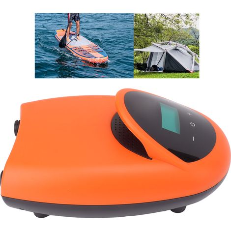 12V Elektrische Luftpumpe für SUP-Paddleboards, Fahrzeugmontierte Hochdruck-Luftpumpe, Tragbare Luftpumpe für aufblasbare Zelte/Outdoor-Schlauchboote, Orange. (1/5)