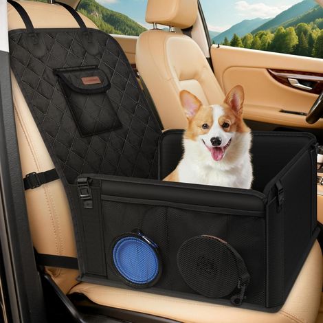 Hunde Autositz extra stabil mit 3 Taschen, wasserdicht, für kleine/mittlere Hunde (1/5)