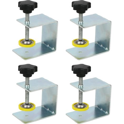 Set of 4 furniture drawer mounting clips, drawer front mounting clips, furniture assembly tool, flexible drilling templates, 50 mm opening, drawer front mounting clips (1/5)