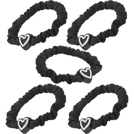 Set of 5 black universal hair elastics (1/5)