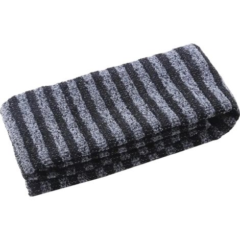Serviette de bain exfoliante, design double face, portée extra longue, Noir B (1/2)