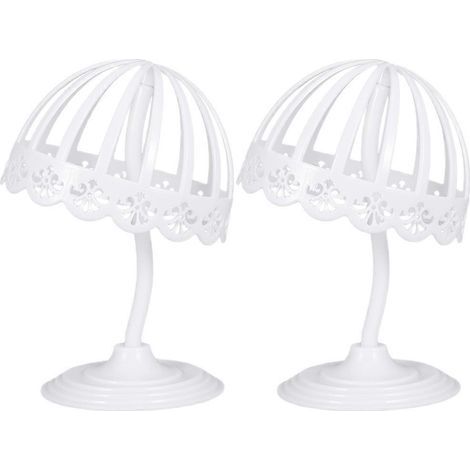Set mit 2 Kinderhut-Aufstellern, Tischregal zur Aufbewahrung von Mützen, ideal für Hutgeschäfte. – 30,00 x 16,00 x 16,00 cm – Weiß (1/4)