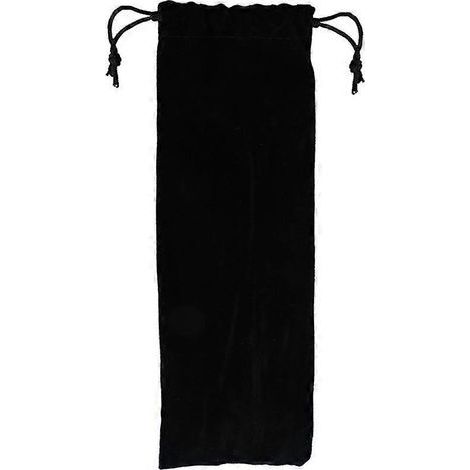 Schwarzer Flanellbeutel (1 Stück) für Edelstahlstrohhalme, praktische Aufbewahrungsmöglichkeit für Strohhalme und Besteck (Gabel, Löffel) – Schwarz (1/4)
