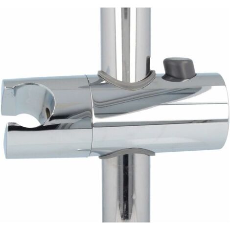 Support douchette coulissant pour barre de douche 22 mm, chromé (1/5)