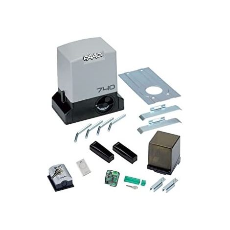 Faac Delta 2 Kit Automazione Per Cancelli Scorrevoli ad uso Residenziale con peso Max 500KG con lamp