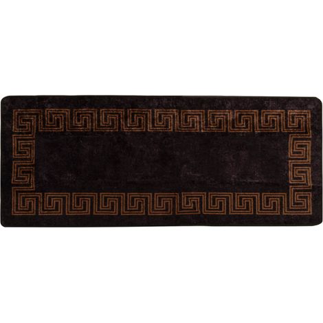 Maison Exclusive - Runner Tappeto MARSA Nero 80 x 200 cm Poliestere e PVC (1/5)