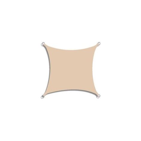 Voile d'Ombrage Rectangulaire 2,5x3m Jaune Clair, Polyester Oxford Imperméable, Protection UV 95% pour Jardin Terrasse Balcon Camping (1/4)
