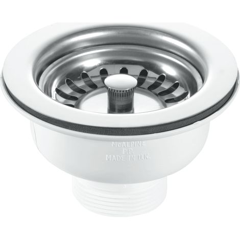 McAlpine BWSTSS 1.5" Basket Strainer Waste 113mm Stainless Steel Flange (1/5)