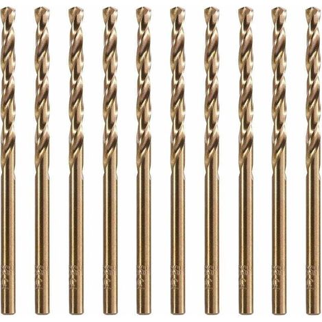 [NON UTILIZZATO] Set di 10 punte da trapano in cobalto M35 HSS da 3,2 mm. Punte da trapano in cobalto per forare acciaio inossidabile, acciai temprati e metalli.