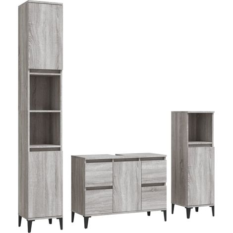 Maison Exclusive - Set de muebles de baño 3 pzas madera contracha