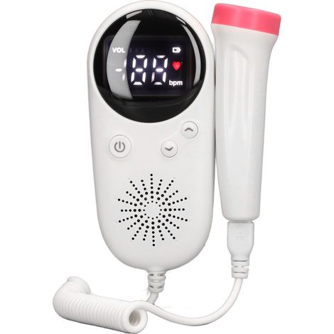 Doppler fœtal professionnel à sonde haute sensibilité, précis et sûr pour écouter les battements de cœur de bébé pendant la grossesse