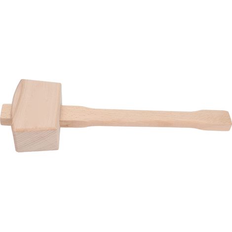 100-mm-Holzhammer, Buchenholzklöppel mit Holzgriff, kleines Holzbearbeitungswerkzeug, DIY-Klöppel für Bastelarbeiten (1/5)