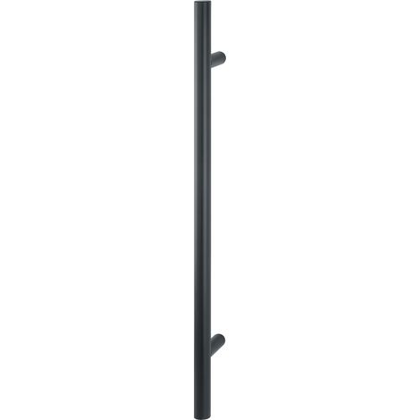 HOPPE Stangengriff E5011 - 800/560, Edelstahl schwarz matt, Ausführung: gerade, Stossgriff für Haustür