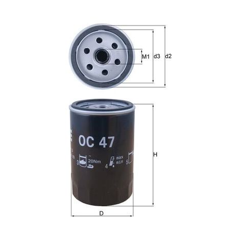 Filtro olio OC47 Knecht