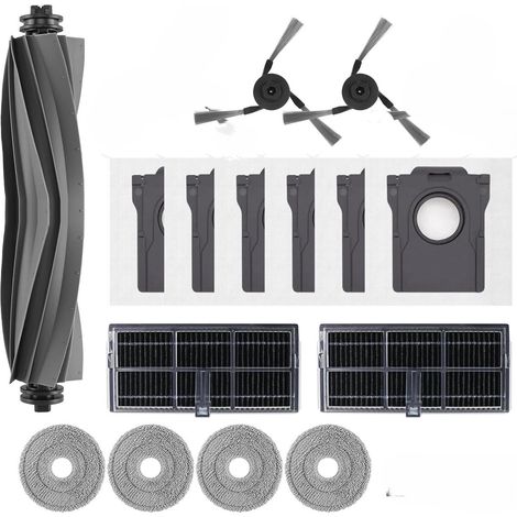 Kit d'accessoires pour aspirateur robot Dreame X40/X40 pro/S30 pro Ultra, X40 Ultra/L40 Ultra/X40 Master : 1 brosse principale, 2 filtres, 2 brosses latérales, 4 serpillères, 6 sacs à poussière (1/5)