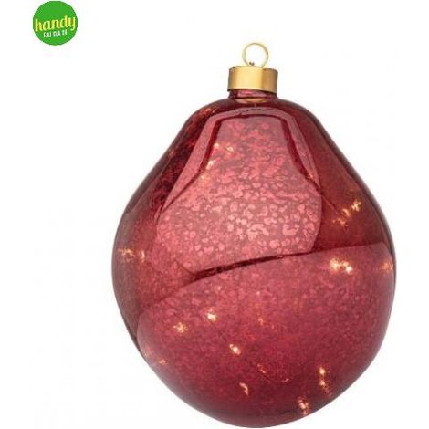 Sfera in Vetro Organic Bizzotto Rosso Ø 150mm