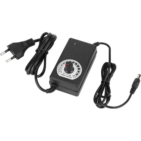 3-12V 3A Spannungsregler-Netzteil mit Dimmfunktion, Gleichstromregler-Adapter für LED-Leuchten, 100-240V, EU-Stecker (1/5)
