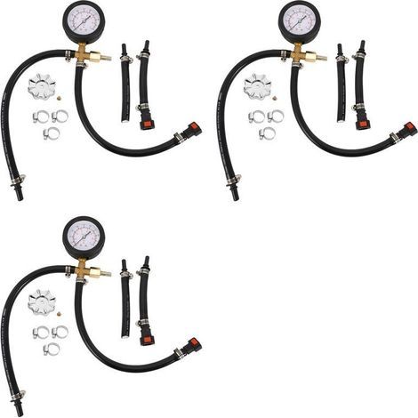 Convient aux manomètres de pression de pompe d'injection de carburant à connexion rapide de 3 pouces avec vannes, plage de 0 à 100 PSI (1/3)
