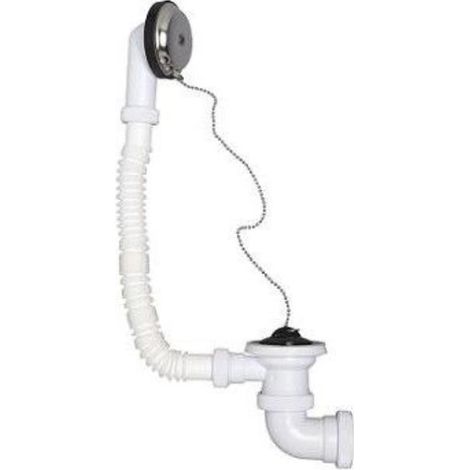 FPLUS desagüe baño sif. flex. 1 1/2 40 s/horoz. v-15 , Desagüe bañera C-103/C-104. Tubo rebosadero flexible con salida orientable. 1 1/2" x Ø 40 mm. Se suminisra con junta 1 1/2" x
